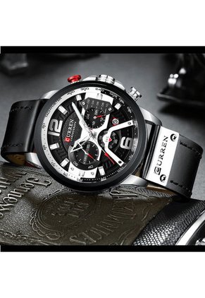 Reloj Curren 8329 Cronógrafo - Negro / Plata