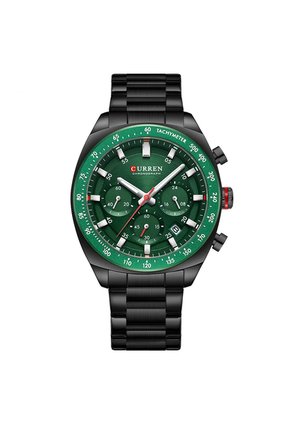Reloj Curren 8497 Cronógrafo Tablero Verde - Negro