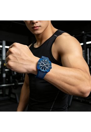 Reloj Curren 8502 Cronógrafo Tablero Azul - Azul