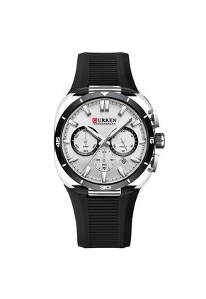 Reloj Curren 8502 Cronógrafo Tablero Blanco - Negro