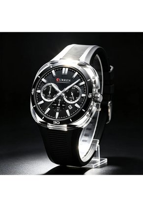 Reloj Curren 8502 Cronógrafo Tablero Negro - Negro