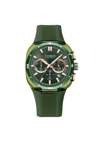 Reloj Curren 8502 Cronógrafo Tablero Verde - Verde Curren