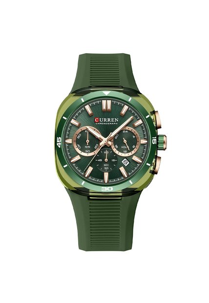 Reloj Curren 8502 Cronógrafo Tablero Verde - Verde