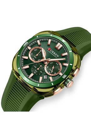 Reloj Curren 8502 Cronógrafo Tablero Verde - Verde