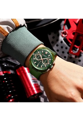Reloj Curren 8502 Cronógrafo Tablero Verde - Verde