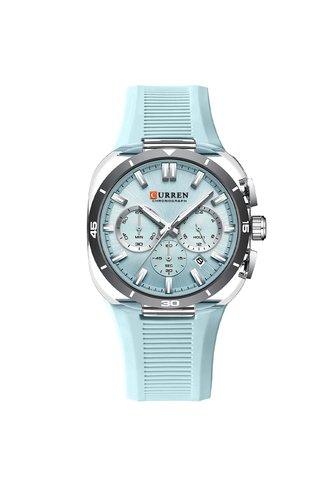 Reloj Curren 8502 Cronógrafo Tablero Azul Claro - Azul Curren