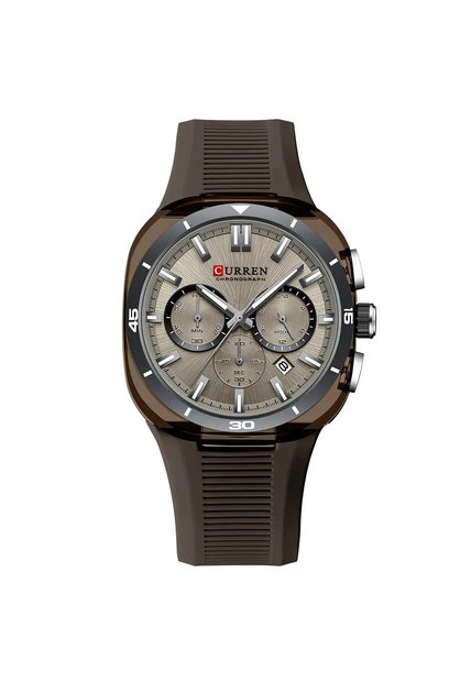 Reloj Curren 8502 Cronógrafo Tablero Cafe - Cafe