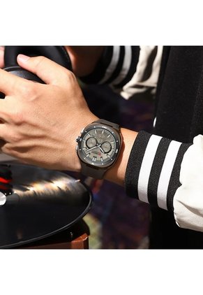 Reloj Curren 8502 Cronógrafo Tablero Cafe - Cafe