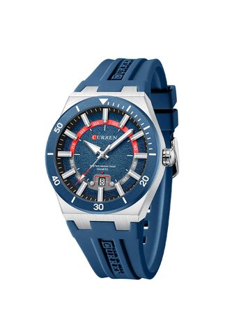 Reloj Curren 8491 Calendario Tablero Azul - Azul Curren