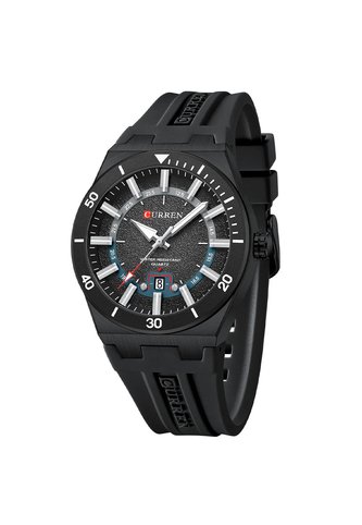 Reloj Curren 8491 Calendario Tablero Negro - Negro Curren