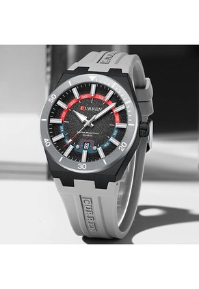 Reloj Curren 8491 Calendario Tablero Gris - Gris