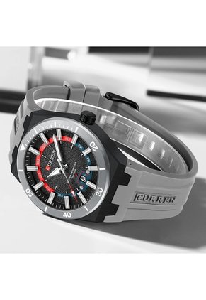 Reloj Curren 8491 Calendario Tablero Gris - Gris