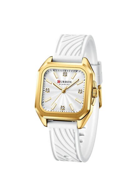 Reloj Curren 9113 Clasico Marco Dorado - Blanco