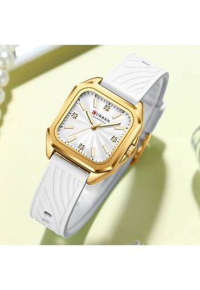 Reloj Curren 9113 Clasico Marco Dorado - Blanco