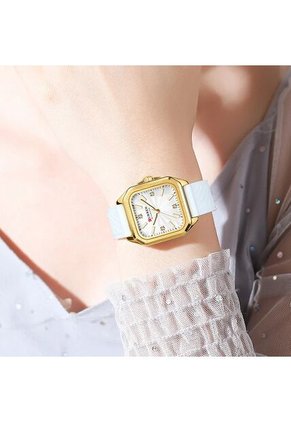 Reloj Curren 9113 Clasico Marco Dorado - Blanco
