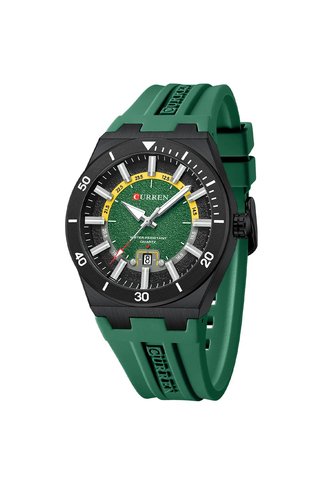 Reloj Curren 8491 Calendario Marco Negro - Verde Curren