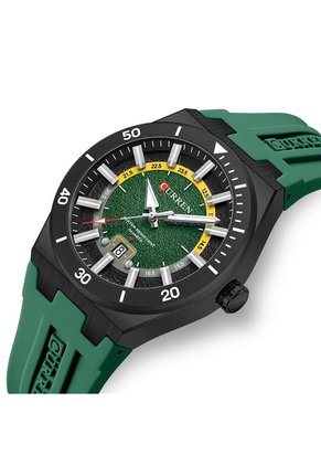 Reloj Curren 8491 Calendario Marco Negro - Verde