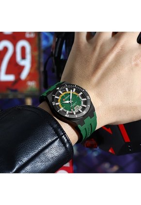 Reloj Curren 8491 Calendario Marco Negro - Verde