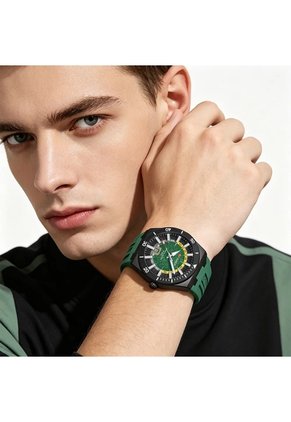 Reloj Curren 8491 Calendario Marco Negro - Verde