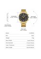 Reloj Curren 8497 Cronógrafo Tablero Negro - Dorado de Curren