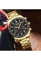 Reloj Curren 8497 Cronógrafo Tablero Negro - Dorado de Curren