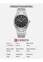 Reloj Curren 8439 Clasico Tablero Negro - Plateado de Curren