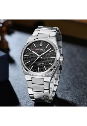 Reloj Curren 8439 Clasico Tablero Negro - Plateado