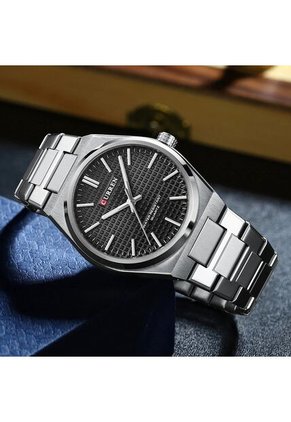 Reloj Curren 8439 Clasico Tablero Negro - Plateado