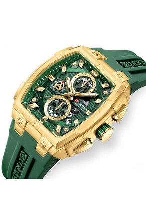 Reloj Curren 8488 Cronógrafo Marco Dorado - Verde