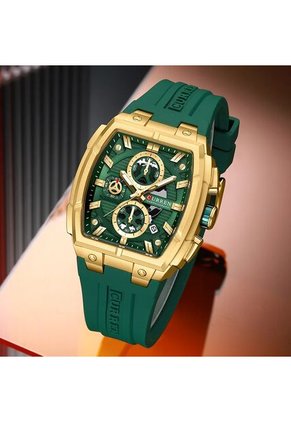 Reloj Curren 8488 Cronógrafo Marco Dorado - Verde