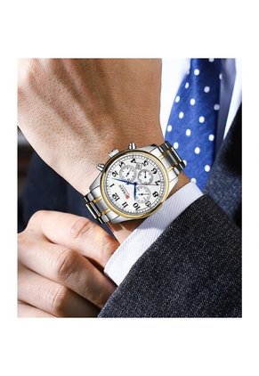 Reloj Curren 8466 Cronógrafo Tablero Blanco - Bicolor