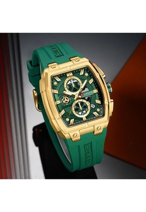 Reloj Curren 8488 Cronógrafo Marco Dorado - Verde