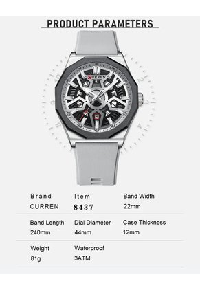 Reloj Curren 8437 Marco Negro - Gris