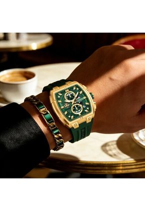 Reloj Curren 8488 Cronógrafo Marco Dorado - Verde