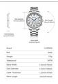 Reloj Curren 8466 Cronógrafo Tablero Blanco - Plata de Curren
