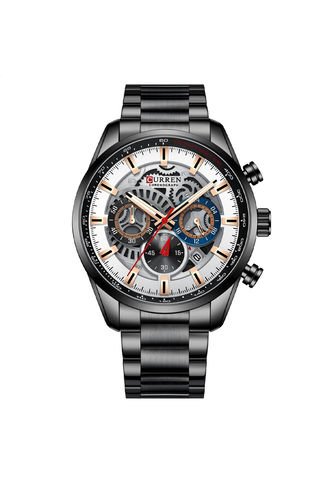 Reloj Curren 8391 Cronógrafo Todo Funcional Acero - Negro Curren