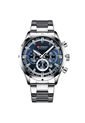 Reloj Curren 8355 Cronógrafo - Plata Tablero Azul de Curren