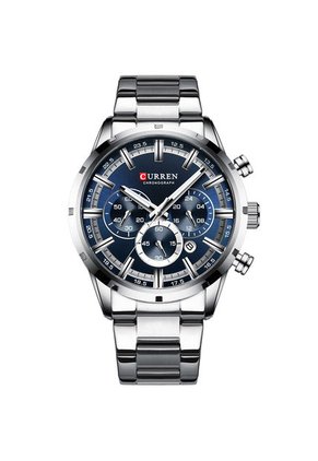 Reloj Curren 8355 Cronógrafo - Plata Tablero Azul