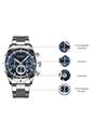Reloj Curren 8355 Cronógrafo - Plata Tablero Azul de Curren