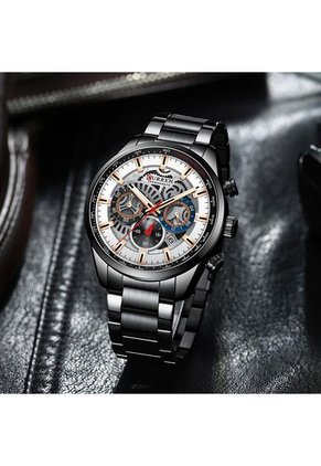 Reloj Curren 8391 Cronógrafo Todo Funcional Acero - Negro