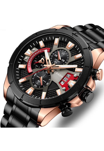 Reloj Curren 8401 Cronógrafo - Negro