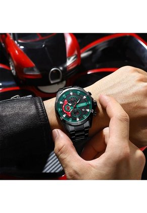 Reloj Curren 8402 Cronógrafo Tablero Verde - Negro