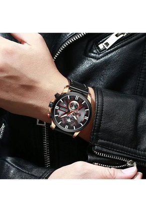 Reloj Curren Original 8346 Cronógrafo Bronce - Negro