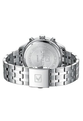 Reloj Curren 8427 Cronógrafo Tablero Blanco - Plata