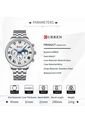 Reloj Curren 8427 Cronógrafo Tablero Blanco - Plata de Curren