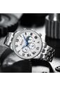 Reloj Curren 8427 Cronógrafo Tablero Blanco - Plata de Curren