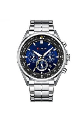 Reloj Curren 8399 Cronógrafo Tablero Azul - Plata