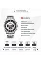 Reloj Curren 8399 Cronógrafo Tablero Blanco - Plata de Curren