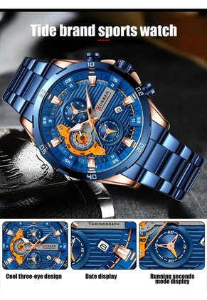 Reloj Curren 8402 Cronógrafo - Azul