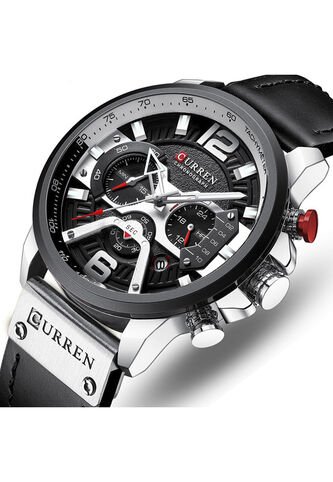 Reloj Curren 8329 Cronógrafo - Negro / Plata Curren
